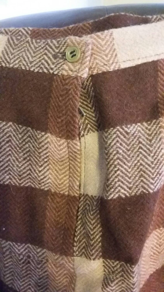 Vintage plaid wool skirt - image 3