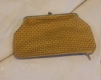 Pochette Vintage, tissé, or