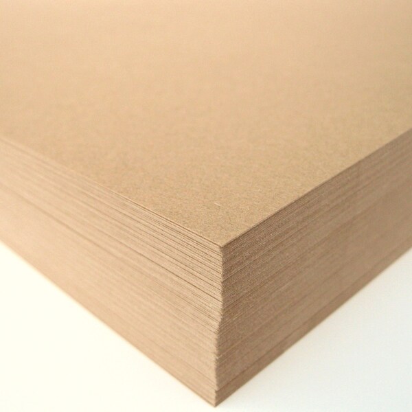 Kraft Smooth Cardstock Full Sheets Set of 50 Wedding Invitation DIY Supplies Scrapbook Paper