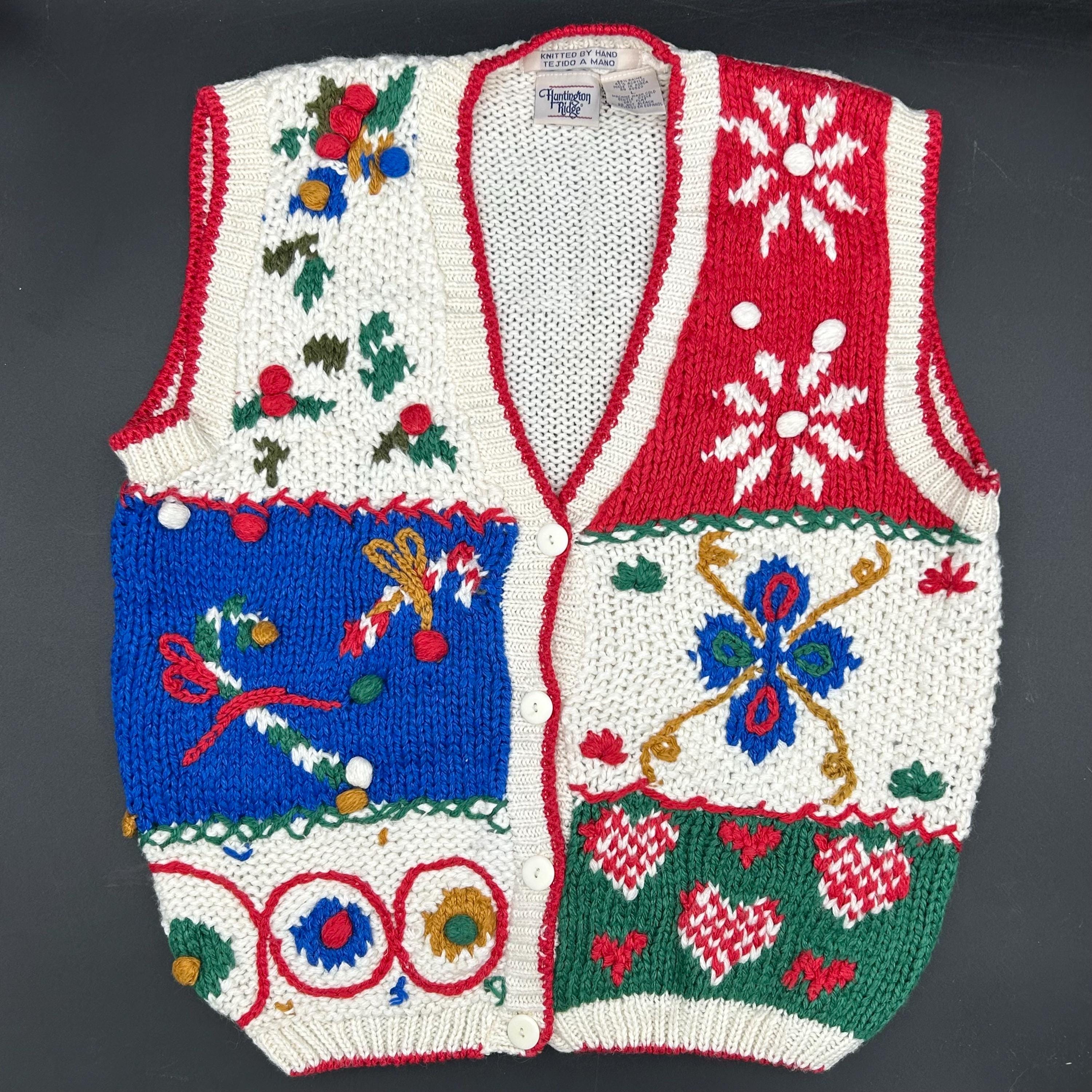 NOMA t.d.ニット Patchwork Hand-knit Vest Knitted Patchwork Vest - Etsy