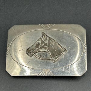 Vintage Justin Pony Hair Western Belt Horse Buckle 2 Strap Set Vintage justin western belt - Gem main image 2