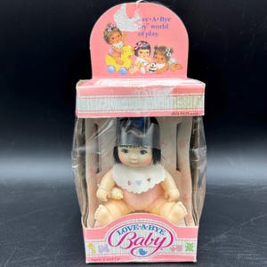 Vintage Love-A-Bye Baby Doll – 1980s World of Play Collection – NIB Original Packaging – Retro Doll Collectible Holiday Gift