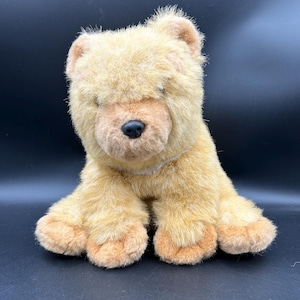 Vintage GUND Collectors Classics Teddy Bear | 11” Fluffy Tan Plush | Limited Edition Stuffed Animal | 1980s 1990s Toy | Korea-Made