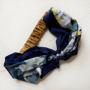 Butterfly Camo Ring Knot Headband: Stretchy Turban Yoga headband