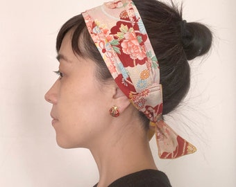 Hair Scarf, Japanese fabric headscarf,  Alopecia headband, Floral, chef scarf, chemo scarf, bakery scarf, Head wrap, Fashion scarf