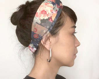 Floral Twisted Headband: Colorful Cotton Spring Summer Accessory