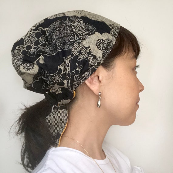 Head Covering Flower Japanese Fabric 