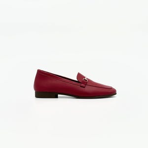 Shoeswingers Women Red Patent Leather Loafer With Commando