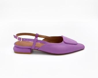 Scarpe Slingback in Pelle Fatto a Mano – Eleganti & Di Tendenza