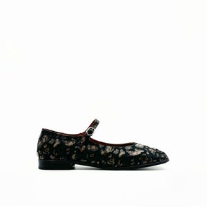 Leopard Print Leather Mary Jane Flats – Timeless Elegance with a Modern Twist