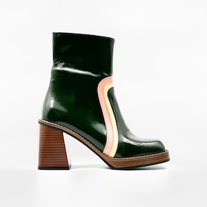 Stivaletti Eleganti in Pelle Verde – Retrò & Chic