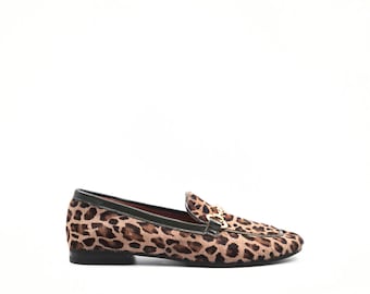 Pony Hair Leopard & Leather Loafers – A Statement of Bold Elegance
