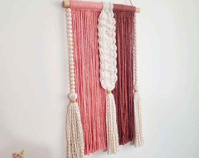 Tapices de Macramé colgantes, decoración del hogar, decoración de pared, arte macramé, estilo bohemio.