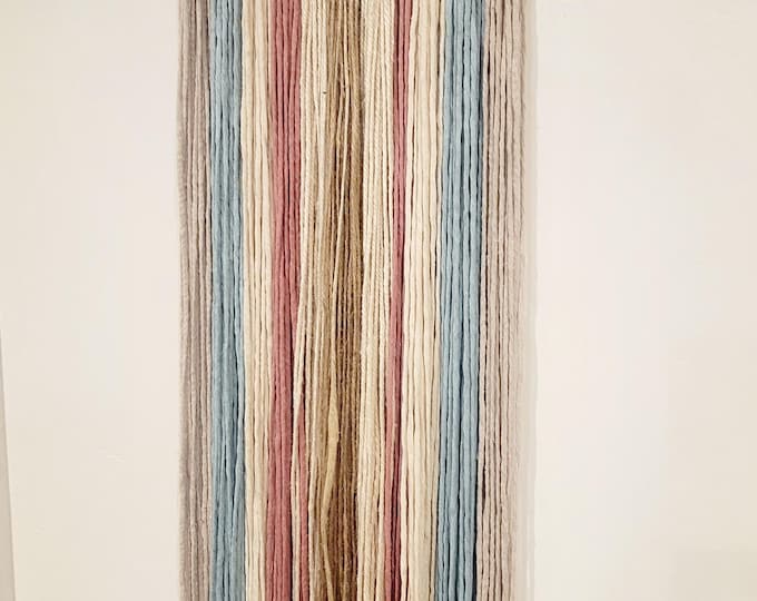 Tapiz colgante de macramé para decorar la pared, decoración del hogar, combinación de algodón y cañamo.
