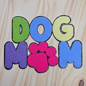 Chenille Dog Mom Patch! Personalize Your Favorite Sweatshirt, Jacket, or Bag! Fur Mama/Fur Mom/I love My Dog/Patches/Dog/Dogs/DIY