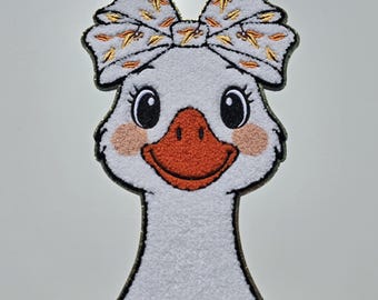 Chenille Patch Cozy Season Goose, Shimmer Patch! Easily Apply to Your Favorite Sweatshirt, Jacket, or Bag!  DIY/Patches/Crafts