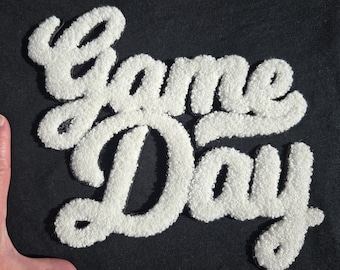 Chenille Game Day Patch! Make Your Gear a Standout Piece When You Add this Patch to Your Favorite Sweatshirt, Jacket, or Bag! DIY/Crafts