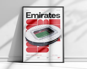Emirates Poster | Emirates Stadium Poster | Arsenal Stadium Poster | Arsenal Poster | Stadium Poster | Premier League | Sports Poster