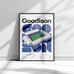 Goodison Park Poster | Goodison Park Stadium Poster | Everton Stadium Poster | Everton Poster | Stadium Poster | Premier League Poster