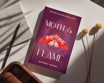 Moth Pink Fantasy ebook cover - Editable Canva Template, Instant Download, KDP Book Cover, Ebook Cover for Self-Publishing, Romantic Fantasy