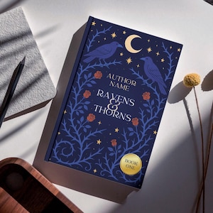 Okładka ebooka Ravens Fantasy - Edytowalny szablon Canva, Natychmiastowe pobieranie, Okładka książki KDP, Okładka ebooka do samodzielnego publikowania, Romantyczna fantastyka