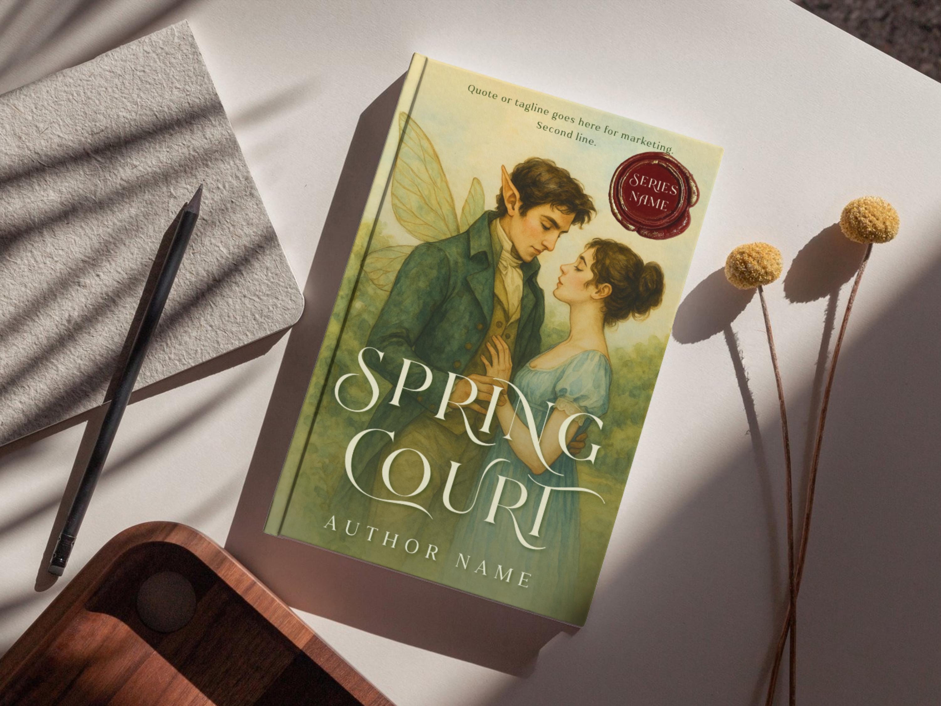 Historical Fae Romantic Fantasy ebook cover - Editable Canva Template, Instant Download, KDP Book Cover, Ebook Cover for Self-Publishing
