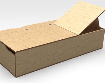 Alpha FlexBed – Basic Plans – Einzelbett platzsparende Schlaf- & Lounge-Lösung