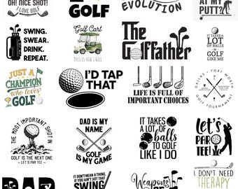 Golf PNG Clipart Bundle, Sports Sublimation Designs (Digital Download)