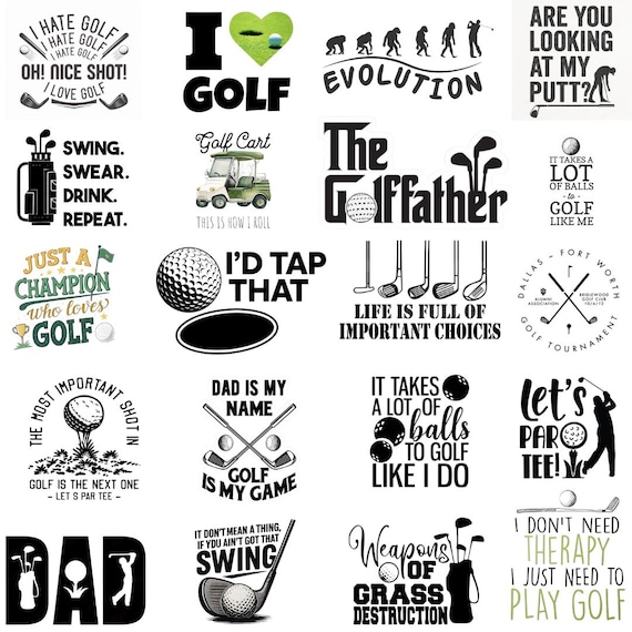 Golf PNG Clipart Bundle, Sports Sublimation Designs (Digital Download)