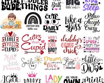 PNG-bundel voor peuters, kindershirtontwerpen, commercieel gebruik (digitale download)
