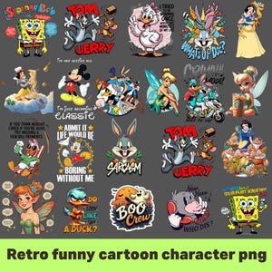 Funny Retro Cartoon Bundle: Whimsical Vintage Clipart
