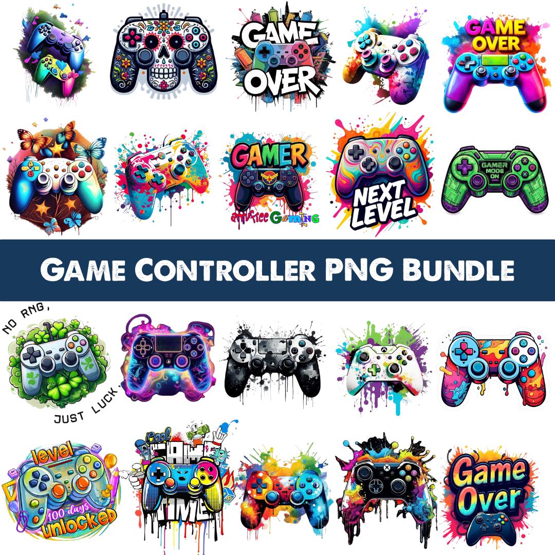 Gamer PNG Clipart Bundle, Game Controller Designs (digital Download) - Etsy