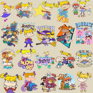 90s Rugrats Cartoon PNG Clipart Bundle (Digital Download)