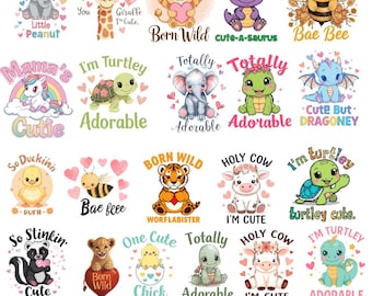 Baby Animal Clipart Bundle, Woodland & Safari, Nursery (Digital Download)