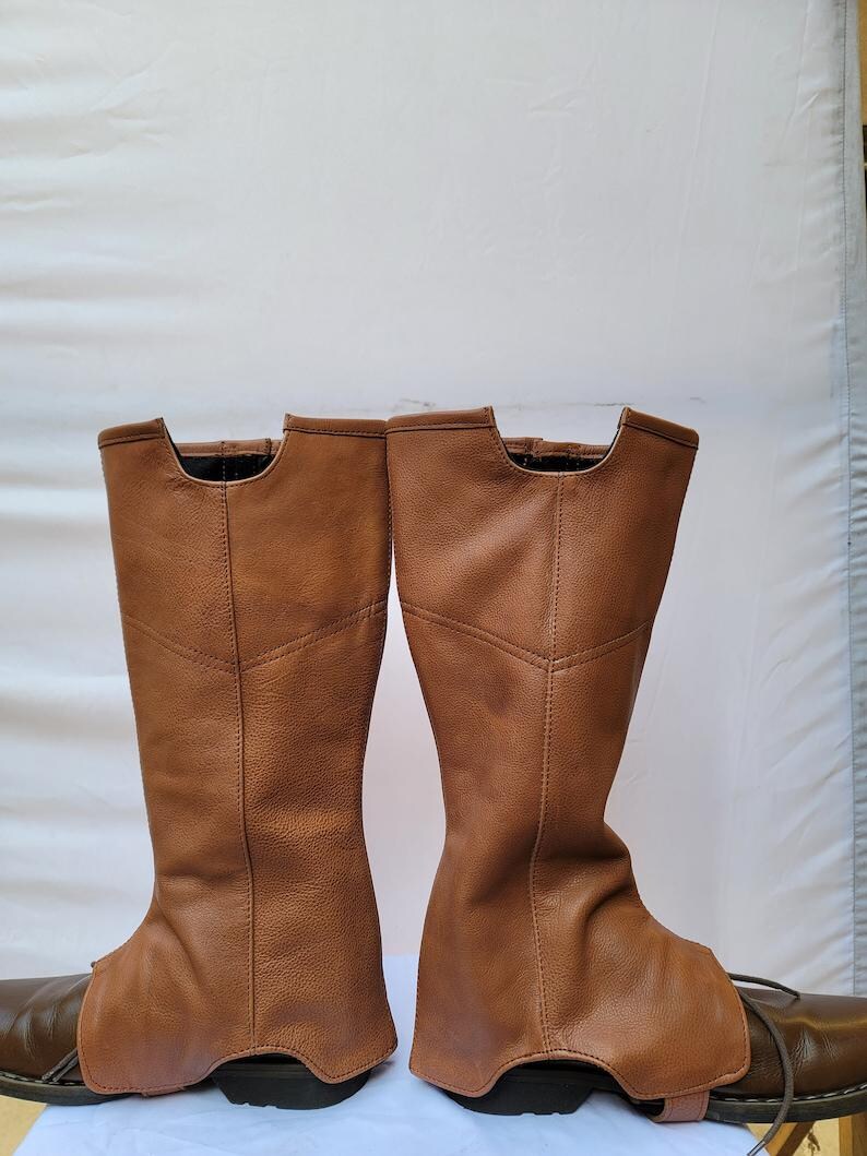 Cubrebotas de cuero inspirado en Boba Fett - Disfraz de cosplay de Mandalorian imagen 2