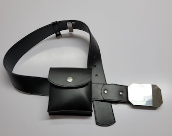 ROTJ Luke Skywalker Jedi Belt Set: Genuine Leather Star Wars Cosplay