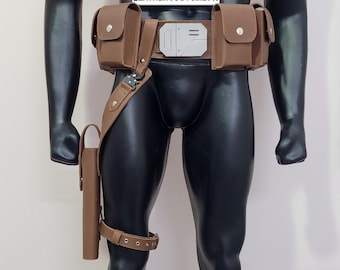 Cinturón de cuero hecho a mano para disfraz de mandaloriano/Hacha tejida, cosplay de Star Wars