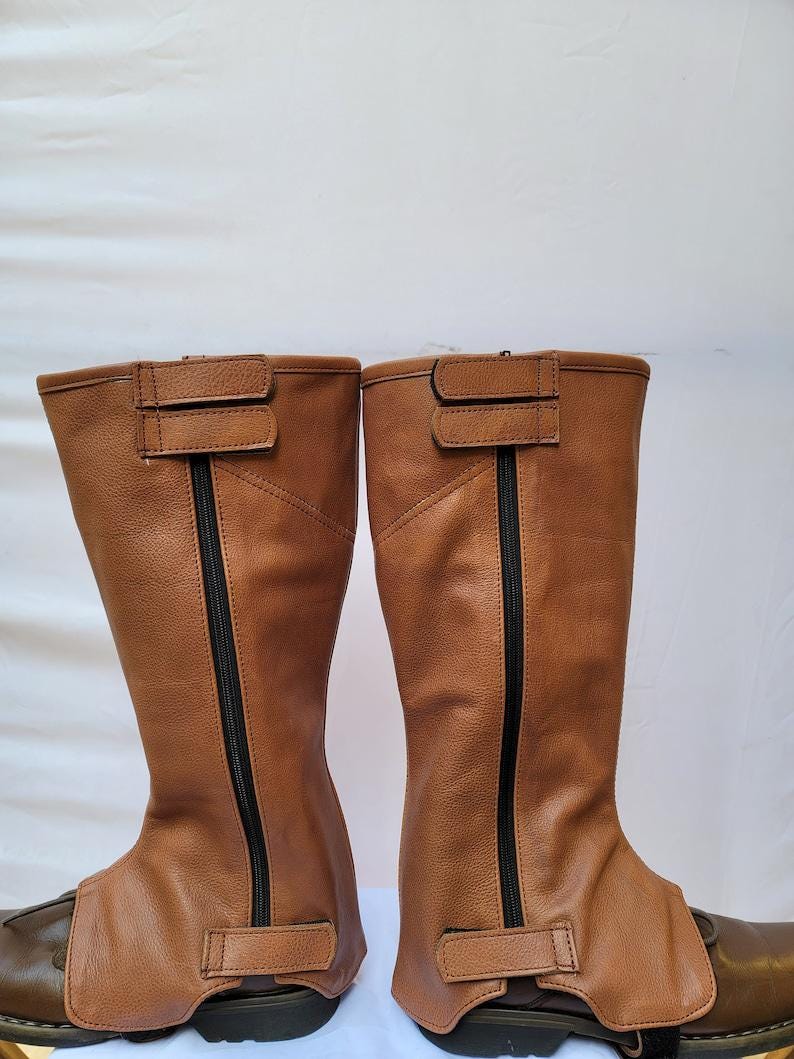 Cubrebotas de cuero inspirado en Boba Fett - Disfraz de cosplay de Mandalorian imagen 4