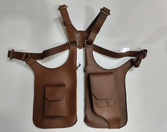 Leren utility-harnastas heren borsttuig