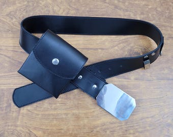 ROTJ Luke Skywalker Jedi Belt Set: Genuine Leather Star Wars Cosplay