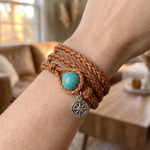Crochet Wrap Bracelet Pattern | DIY Leather Bracelet Tutorial | Handmade Jewelry Guide | PDF GIFT (Digital Download)