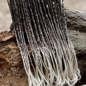 Synthetic Dreadlock Extensions, synthetic dreads long texture grey dreads, Boho dreads Soft lightweight dreads bumpy dreads