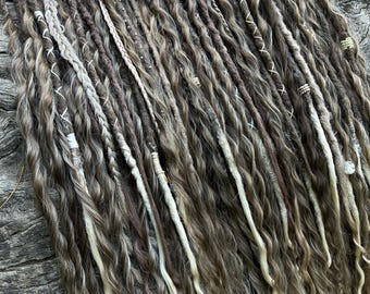 Boho Hellbraune Synthetische Dreads: Gewellte lockige Dreadlocks