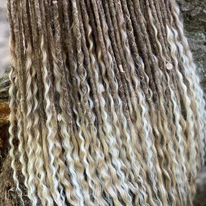 Boho Curly Synthetic Dreadlock Extensions: Natural Look, Reusable