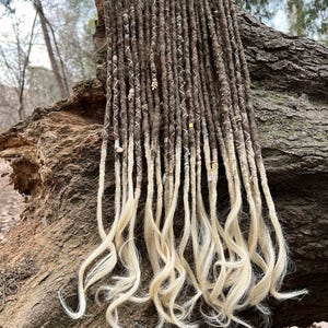 Ombre synthetic dreads natural looking Dreadlock Extensions synthetic with long loose ends, hair extensions dreadlocks DE or SE, boho dreads