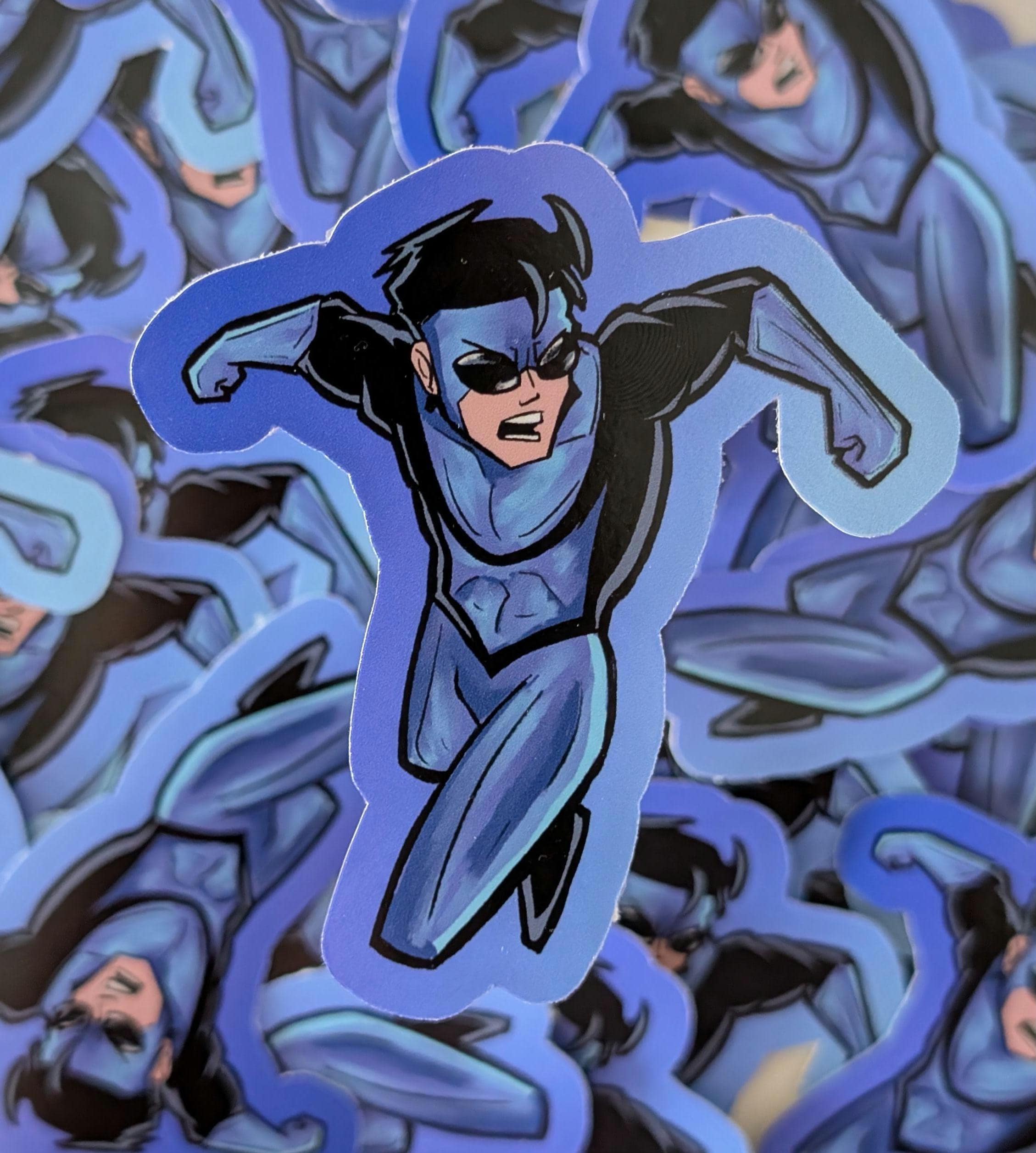 BLUE INVINCIBLE STICKER // Weather Proof // Vinyl 3