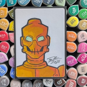 ROBOT ACEO // Collectible Art Card // 2.5 x 3.5