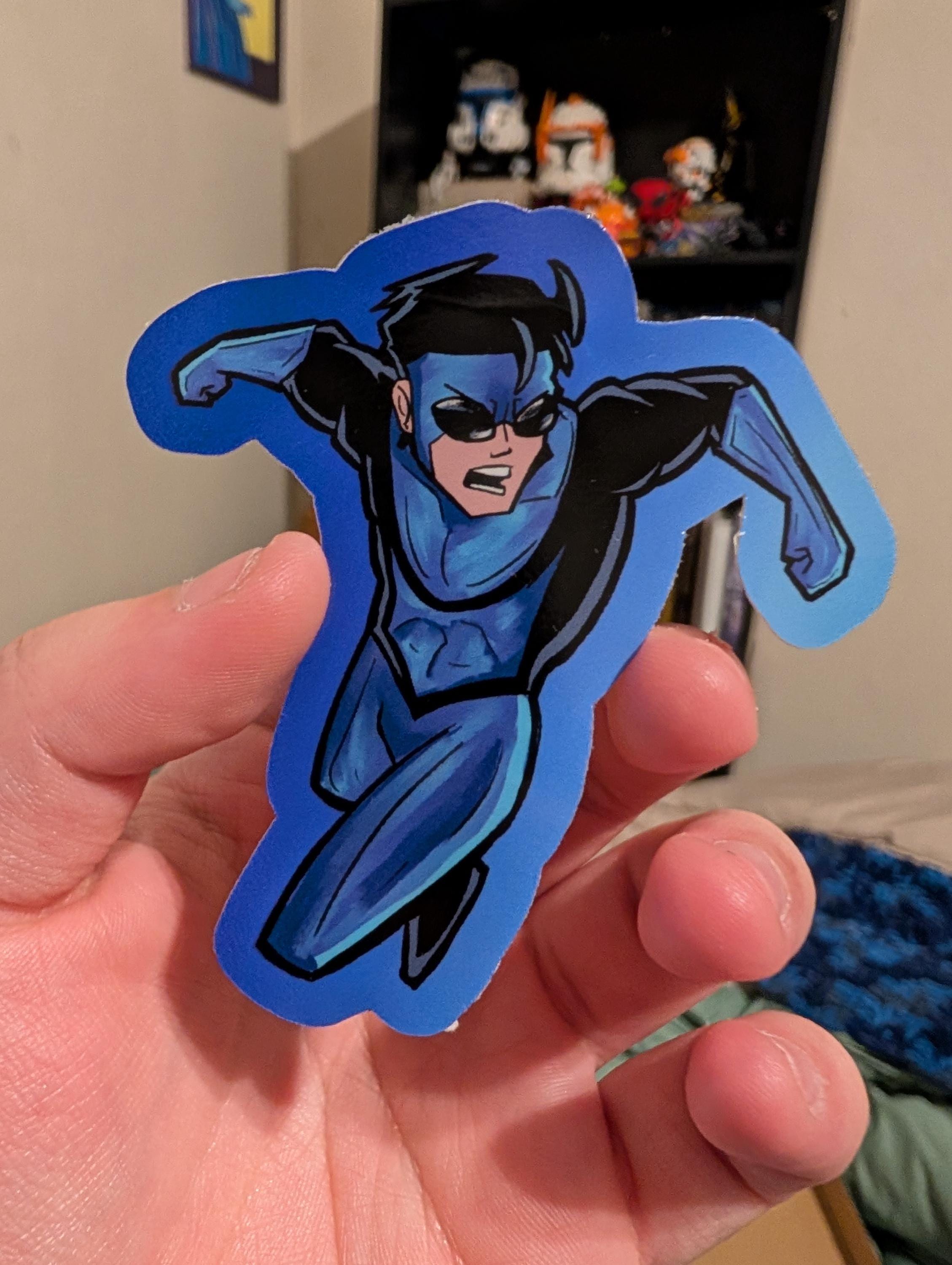 BLUE INVINCIBLE STICKER // Weather Proof // Vinyl 3