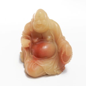 Vintage Carved Stone Happy Buddha Figurine