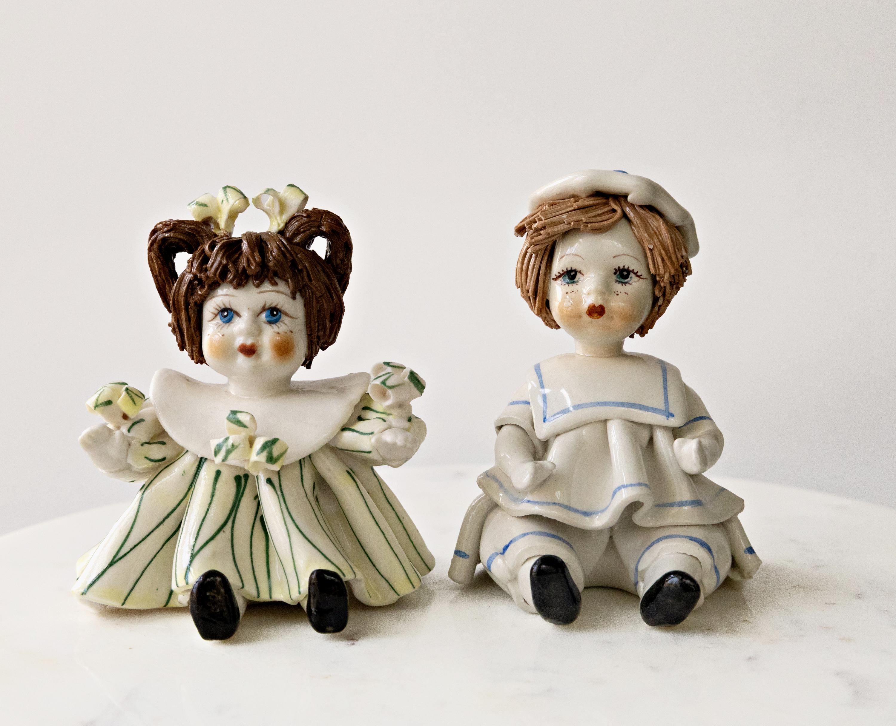 【美品】人形　陶器　イタリア　置物　インテリア　工芸品　美術品　A3317 美品】人形 陶器 イタリア 置物 インテリア 工芸品 美術品 A3317